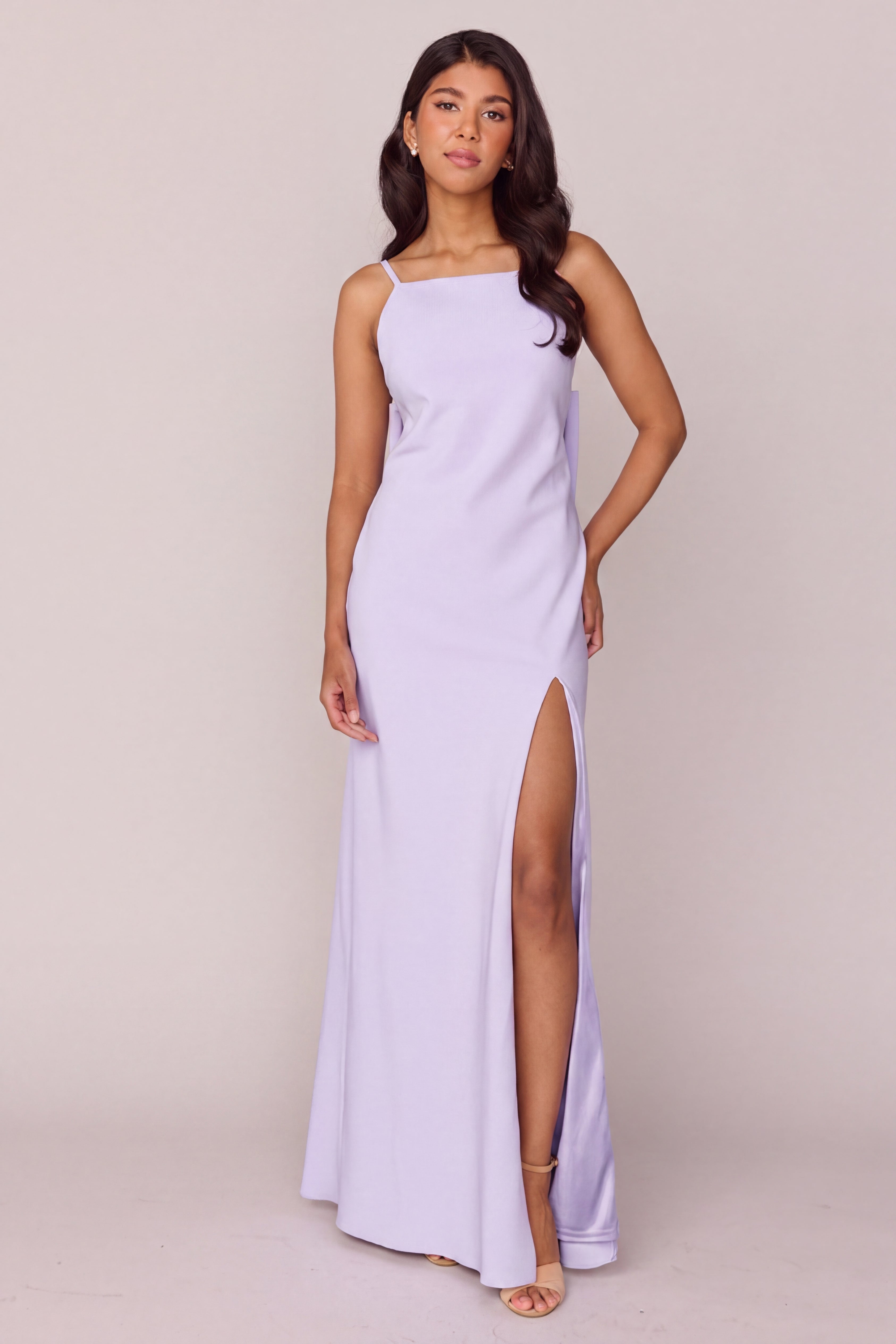 crepe dress Steph while the skirt flows pr Color:Red Wine Rhinestone Embellished Prom Dress,