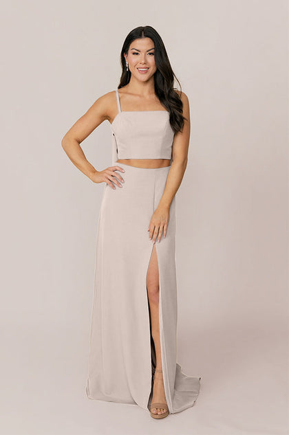Steph Crepe Top | Made To Order - Gold Champagne