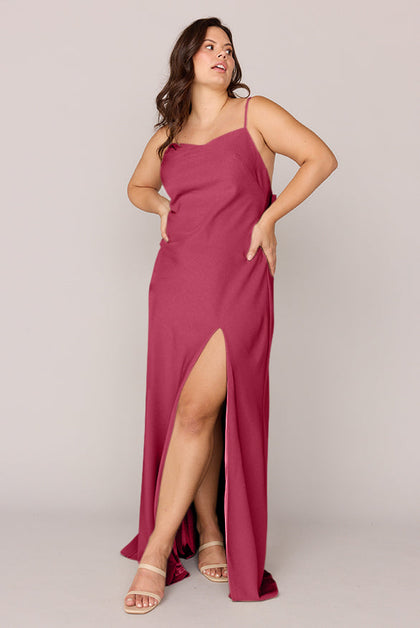 Steph Crepe Dress | Made To Order | Berry
