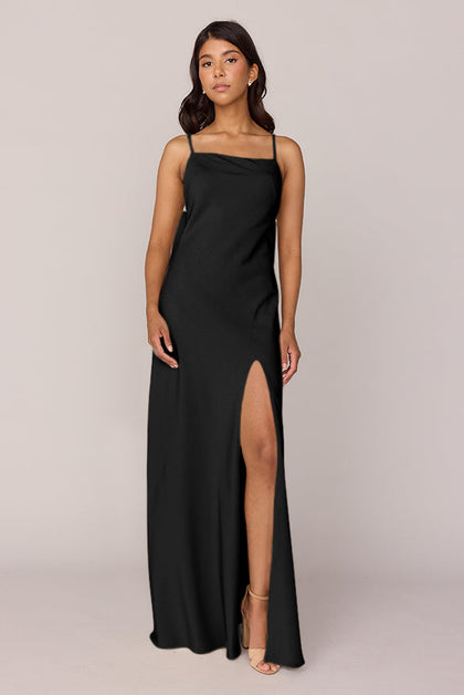 Steph Crepe Dress | Made To Order | Black