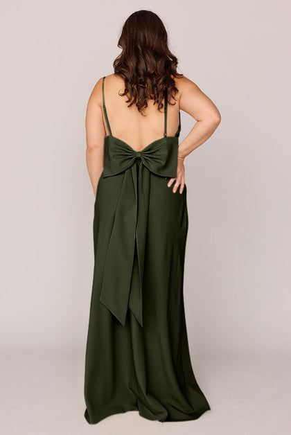 Steph Crepe Dress | Made To Order | Deep Olive