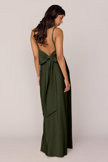 Steph Crepe Dress | Made To Order | Deep Olive