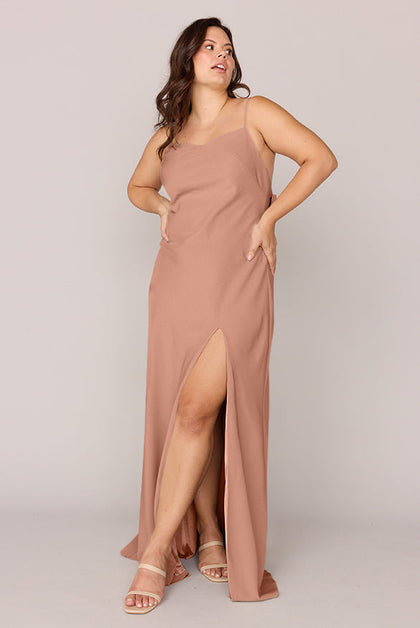 Steph Crepe Dress | Made To Order | Desert Rose