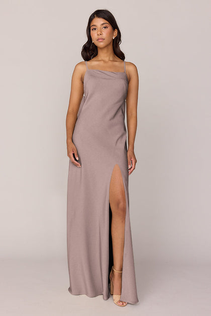 Steph Crepe Dress | Made To Order | Latte
