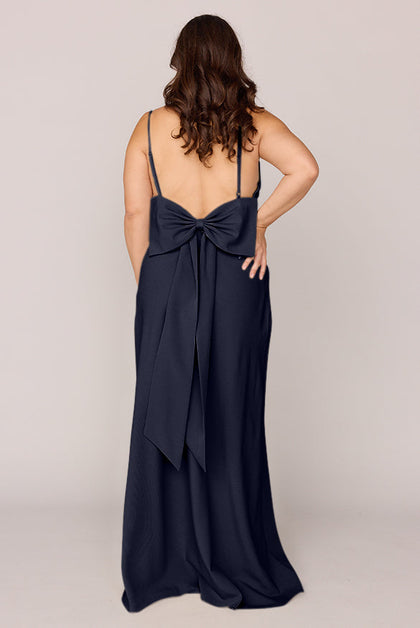 Steph Crepe Dress | Made To Order | Navy Blue