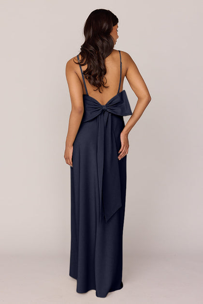 Steph Crepe Dress | Made To Order | Navy Blue