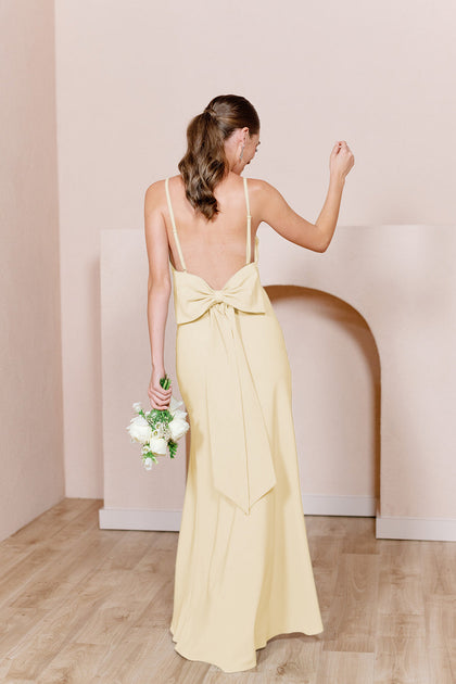 Steph Crepe Dress | Made To Order | Pale Yellow