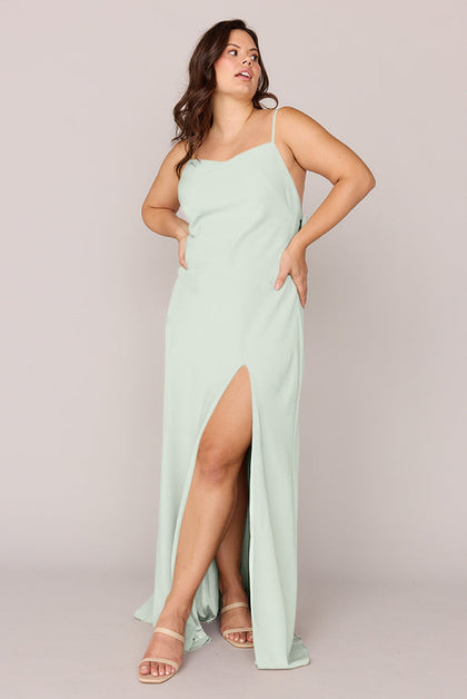 Steph Crepe Dress | Made To Order | Pistachio