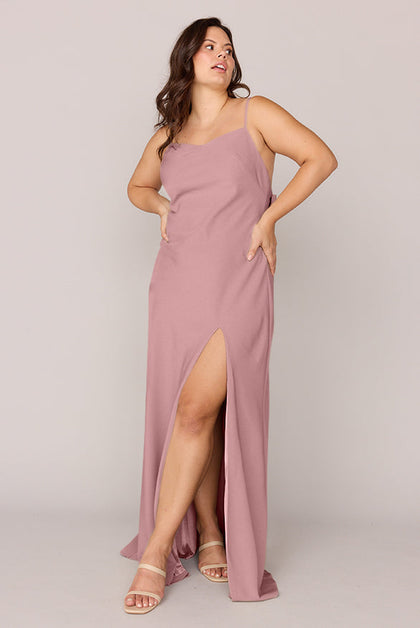 Steph Crepe Dress | Made To Order | Rose Quartz