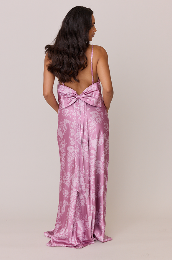 estefany dress in pink floral astr: estefany dress