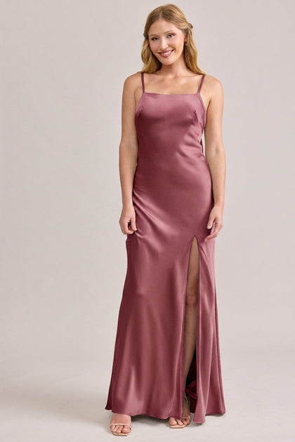 Steph Satin Dress | Made To Order | Raspberry