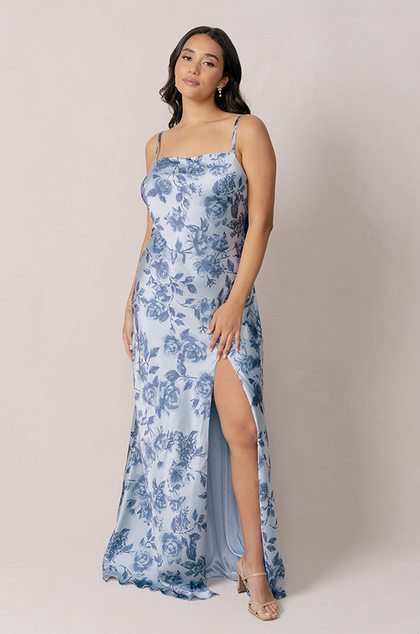 Model: Irene; Size: 10; Color: Sky Blue Garden