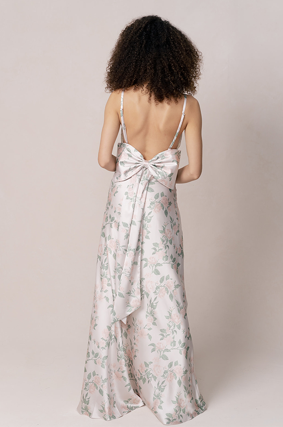 revelry steph satin dress Steph Satin Floral Print Dress
