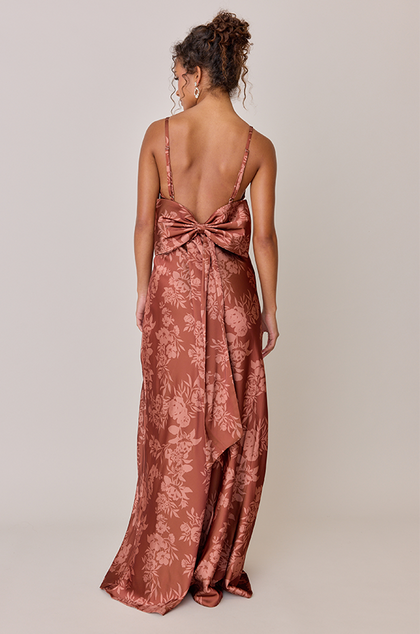 Model: Erica; Size: 4; Color: Rust Bouquet