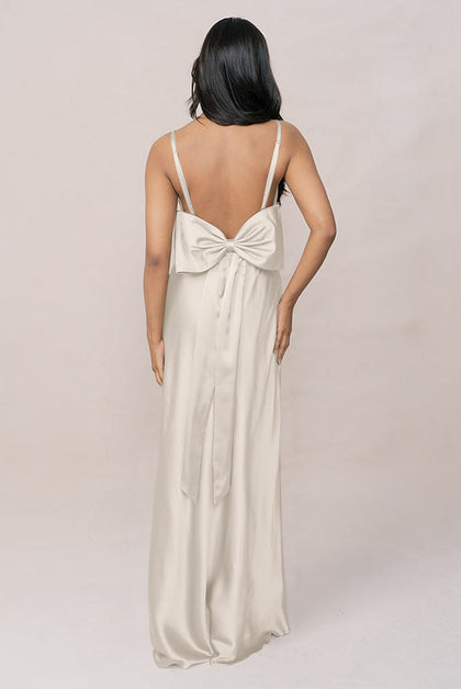 Steph Satin Dress | Made To Order | Soft Champagne