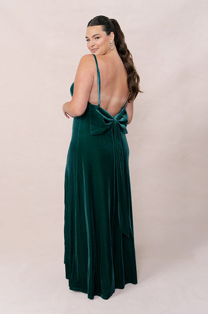 Steph Velvet Dress | Made To Order | Emerald