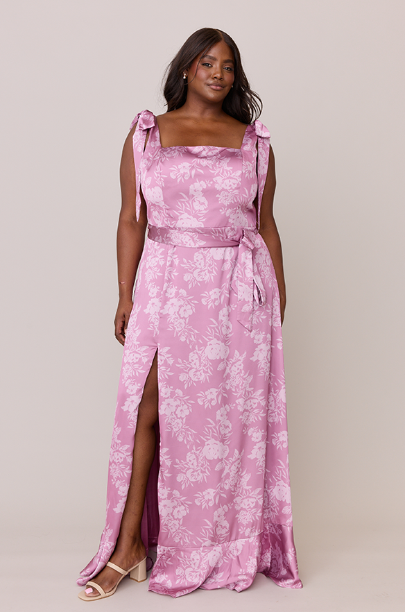 Lavender Floral Dress Dark Mauve Bridesmaid Dress Matte Satin Size 3X Birdy Grey Olivia Lavender Floral Dress Dark Mauve Bridesmaid Dress Matte Satin Size 3X Birdy Grey Olivia