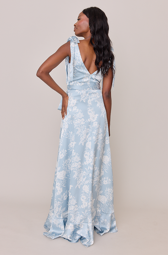 Stevie Satin Floral Print Dress Stevie Satin Floral Print Dress