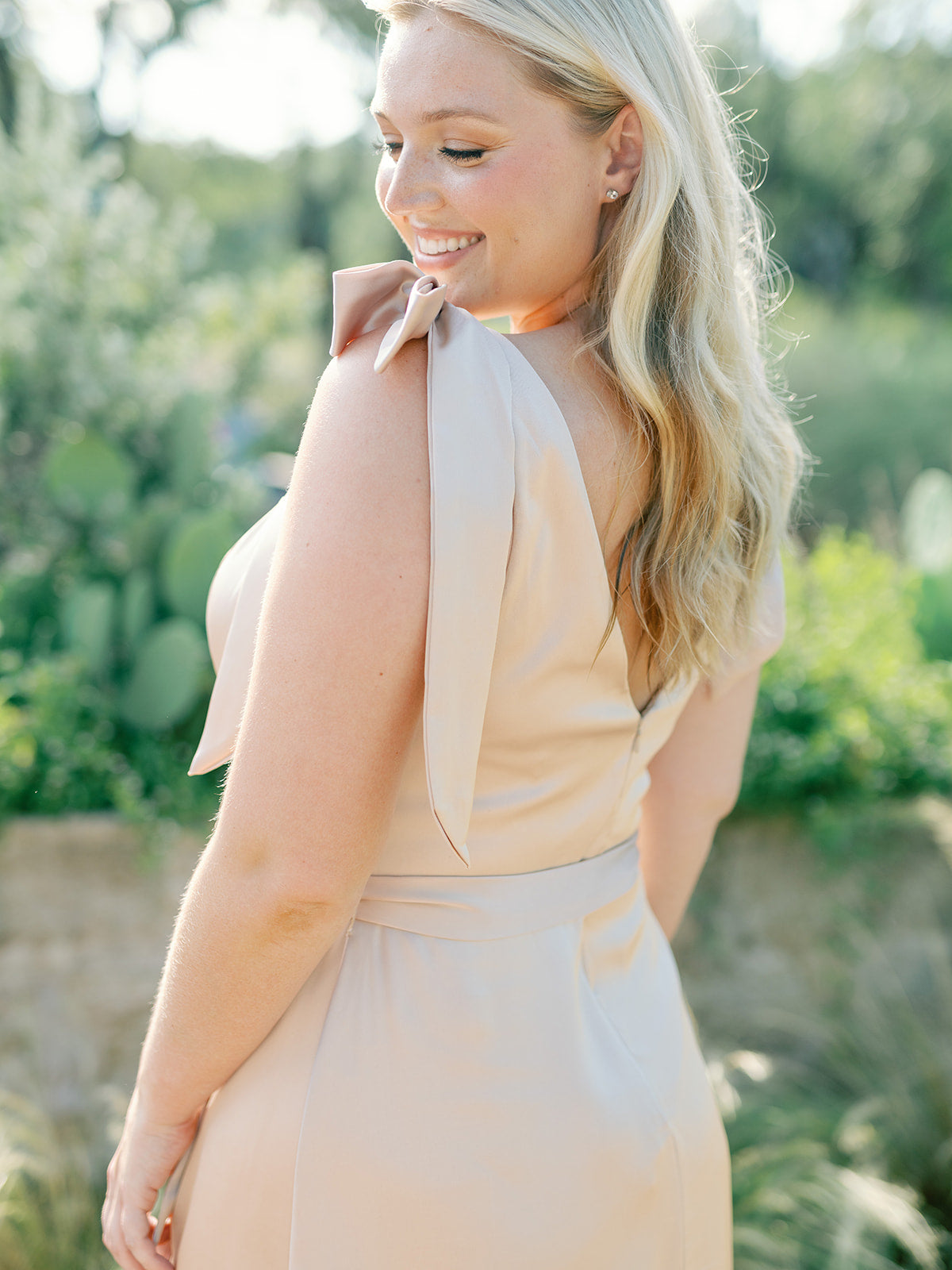 Stevie Satin Dress | Made to Order White Pearl Stevie Satin Dress | Made to Order White Pearl