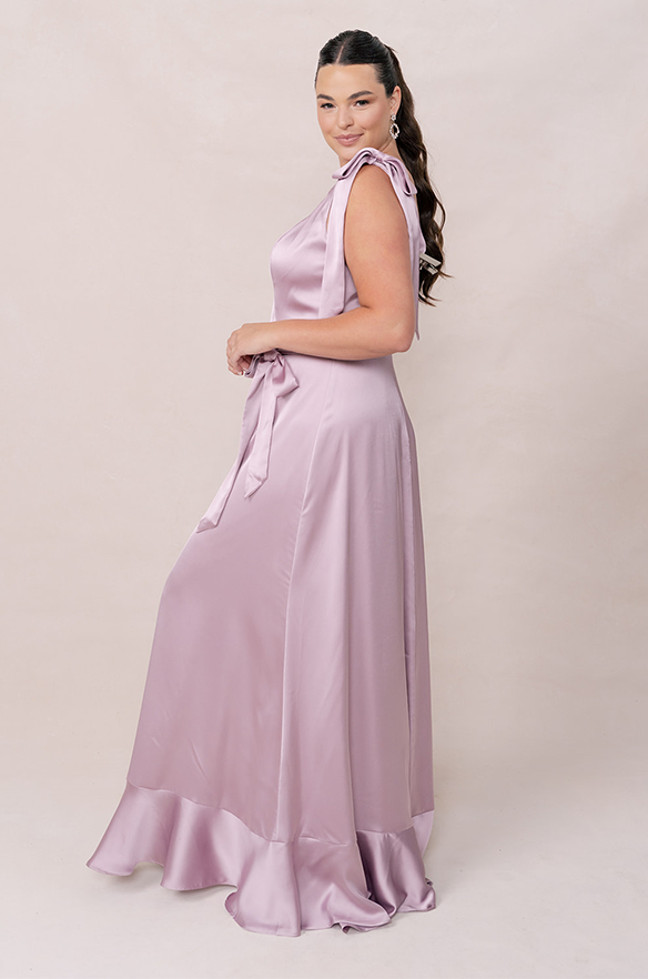 Stevie Satin Dress | Made To Order White Pearl Stevie Satin Dress | Made To Order White Pearl