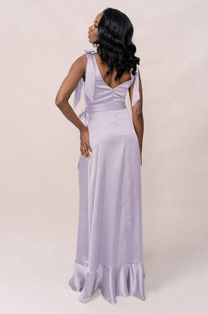 Stevie Satin Dress | Made To Order | Light Lavender