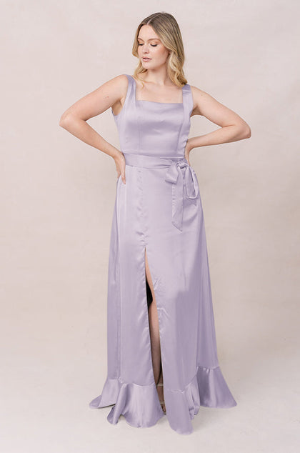 Stevie Satin Dress | Made To Order | Light Lavender