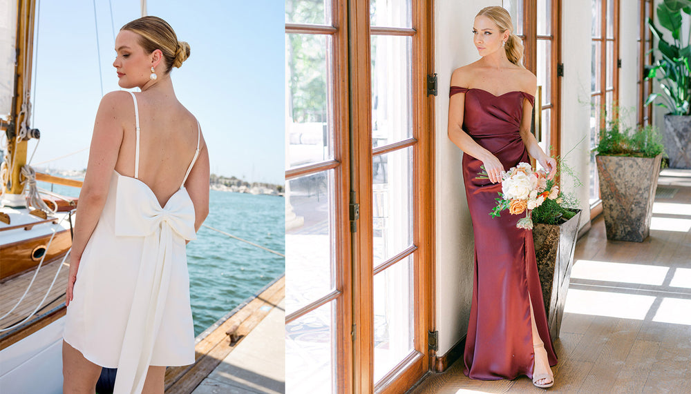 revelry bridesmaid dresses sale NWT Revelry Gwen Satin Angel Sleeves Terracotta Rust Maxi Bridesmaids Dress 26