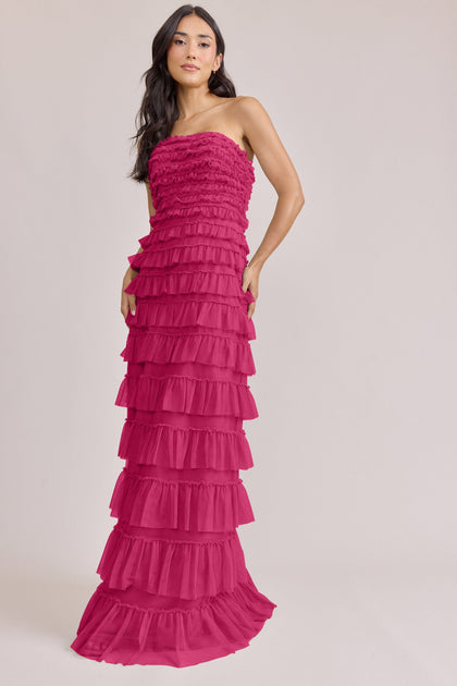 Summer Tulle Dress | Made To Order | Hot Pink