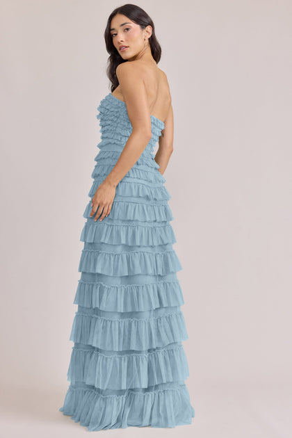 Summer Tulle Dress | Made To Order | Light Blue