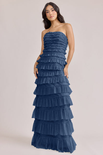 Summer Tulle Dress | Made To Order | Romantic Blue