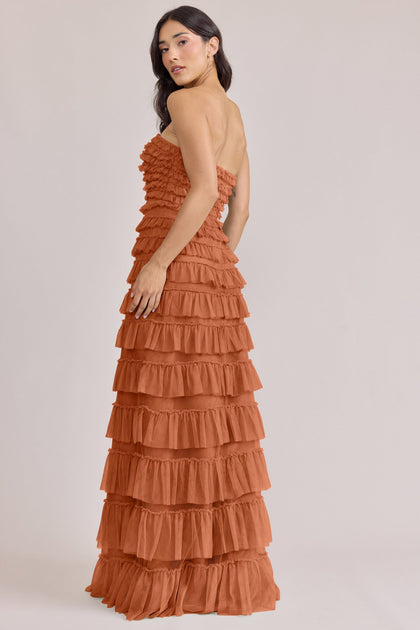 Summer Tulle Dress | Made To Order | Rust