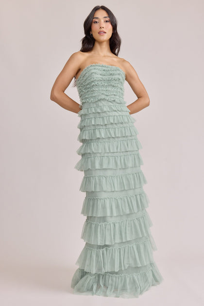 Summer Tulle Dress | Made To Order | Sage