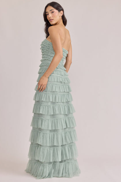 Summer Tulle Dress | Made To Order | Sage