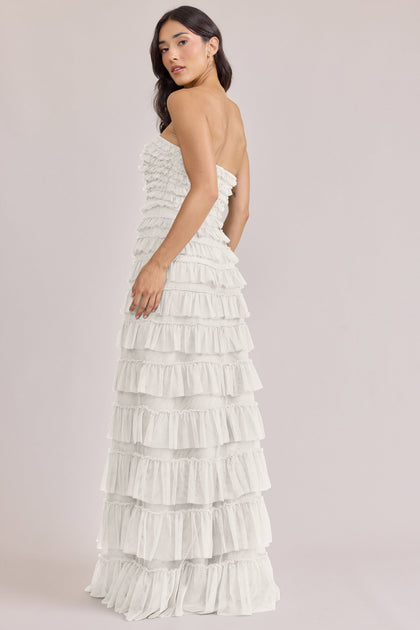 Summer Tulle Dress | Made To Order | White Pearl