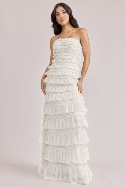 Summer Tulle Dress | Made To Order | White Pearl
