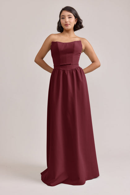 Sutton Crepe Dress | Made To Order | Cabernet