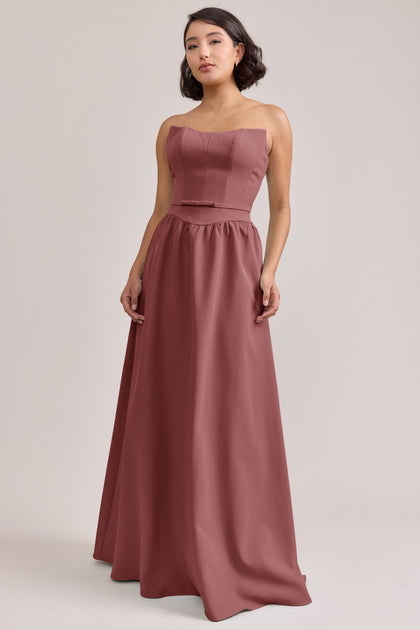 Sutton Crepe Dress | Made To Order | Dusty Rose