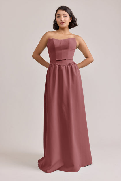 Sutton Crepe Dress | Made To Order | Dusty Rose