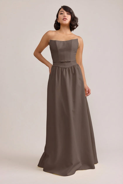 Sutton Crepe Dress | Made To Order | Espresso
