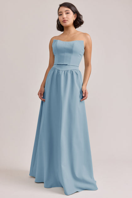 Sutton Crepe Dress | Made To Order | French Blue