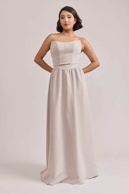 Sutton Crepe Dress | Made To Order | Gold Champagne