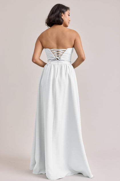 Sutton Crepe Dress | Made To Order | White Pearl