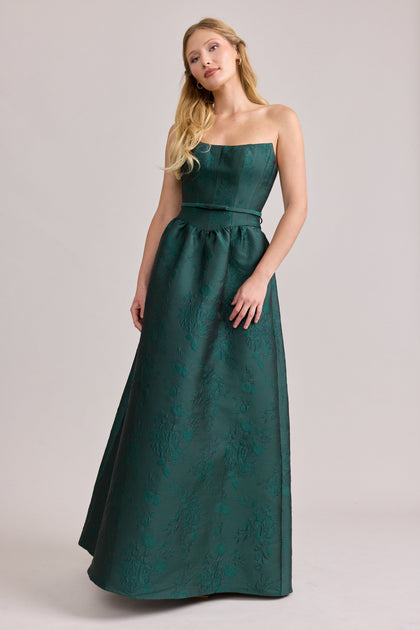 Sutton Jacquard Dress | Made To Order | Classic Emerald