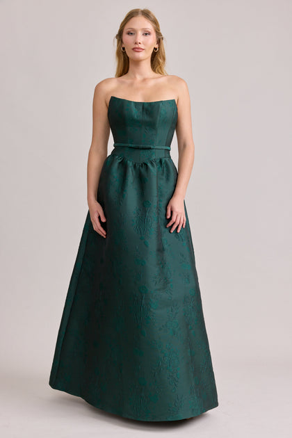 Sutton Jacquard Dress | Made To Order | Classic Emerald