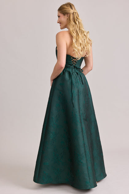 Sutton Jacquard Dress | Made To Order | Classic Emerald