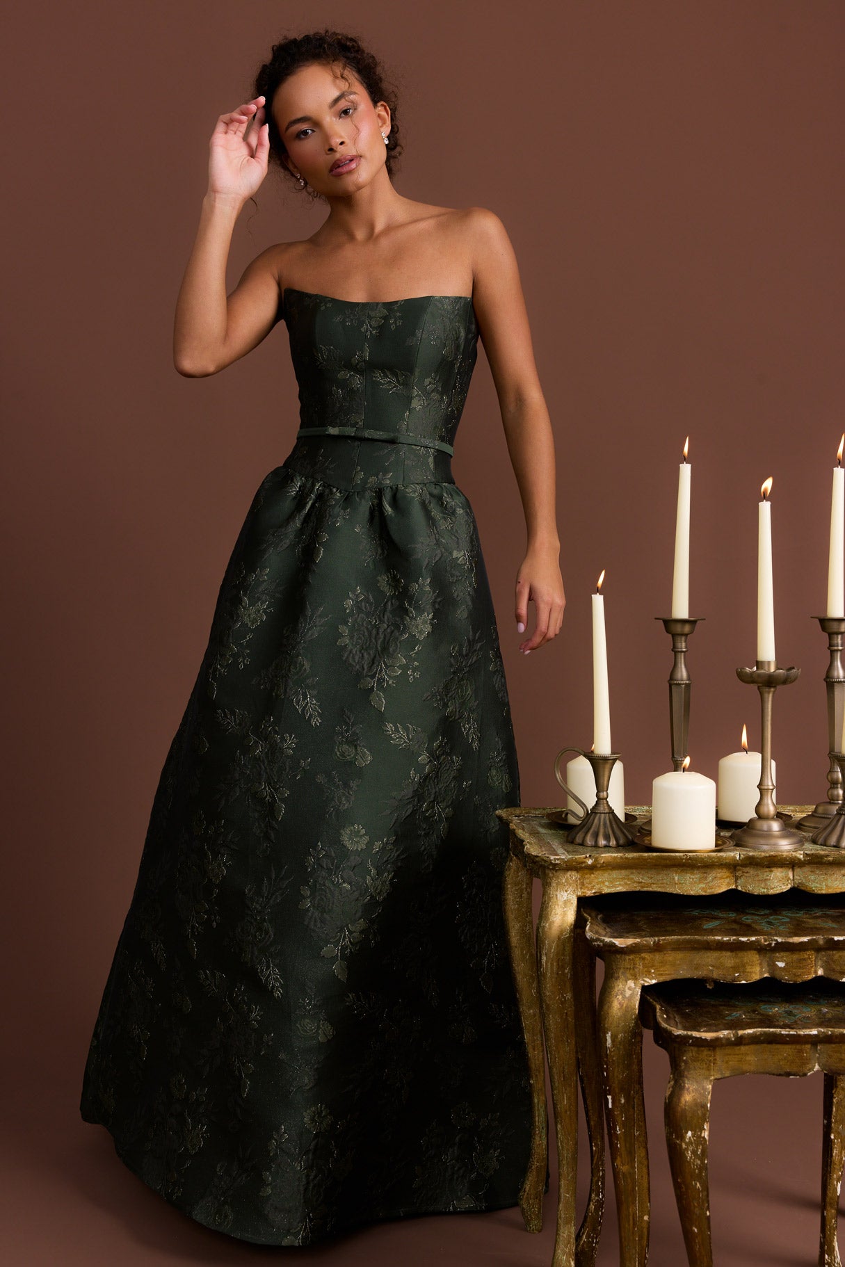 Sutton Jacquard Dress | Made To Order Champagne Sutton Jacquard Dress | Made To Order Champagne