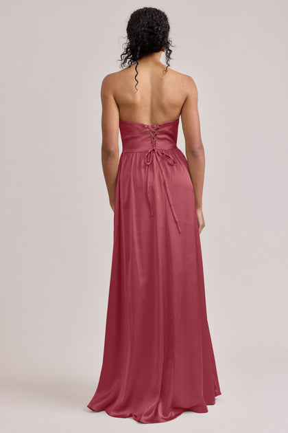 Sydney Satin Dress | Made To Order | Berry