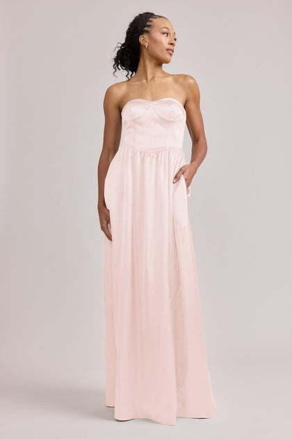 Sydney Satin Dress | Made To Order | Blush
