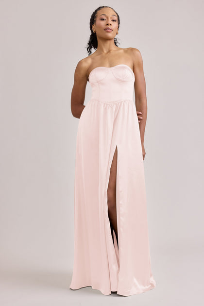 Sydney Satin Dress | Made To Order | Blush