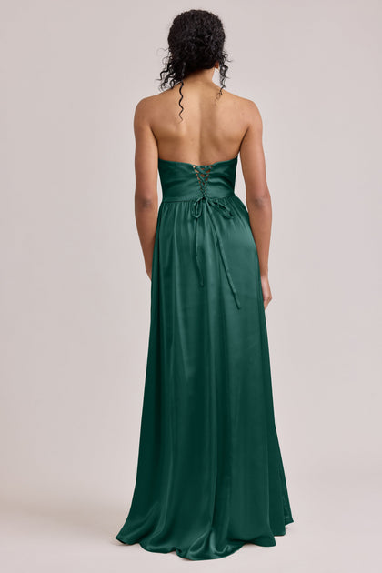 Sydney Satin Dress | Made To Order | Emerald